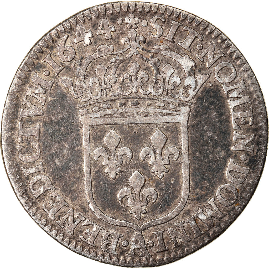 Moneta, Francia, Louis XIV, 1/12 Écu à la mèche courte, 1/12 ECU, 10 Sols