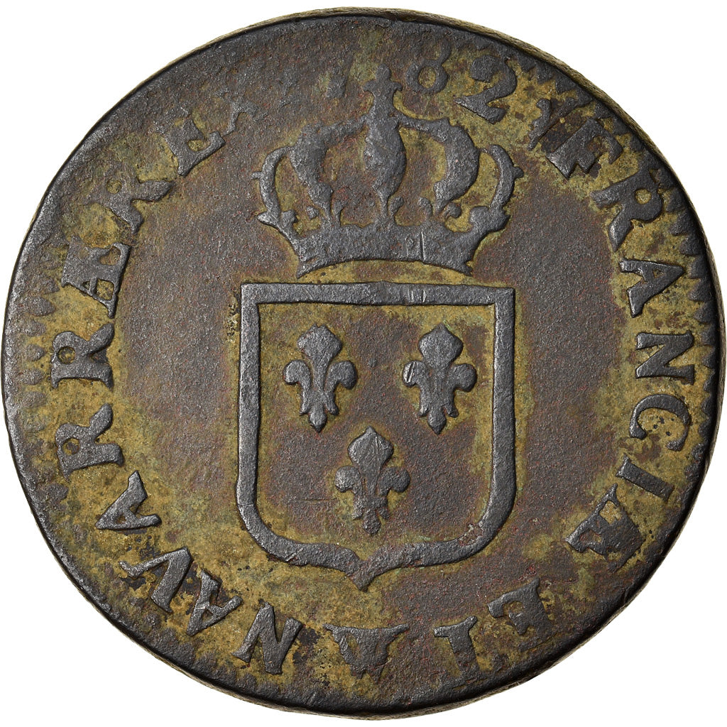 Moeda, França, Louis XVI, Sol ou sou, Sol, 1782, Lille, VF(30-35), Cobre