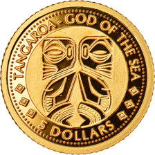 Coin, Cook Islands, Tangaroa, 5 Dollars, 2011, MS(65-70), Gold