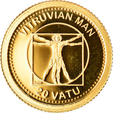 Moneta, Vanuatu, 20 Vatu, 2013, MS(65-70), Złoto