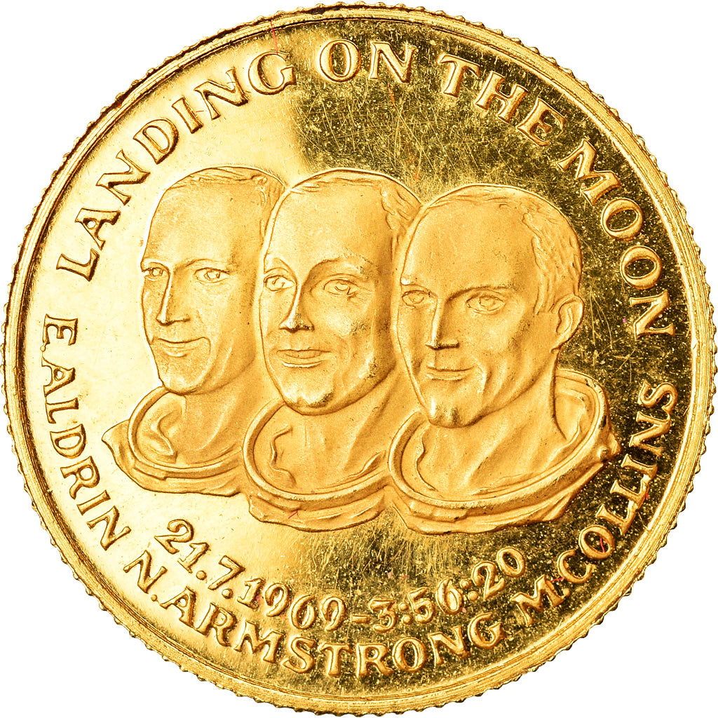 United States, Medal, Landing on the Moon, N.Amstrong, 1969, MS(63), Gold