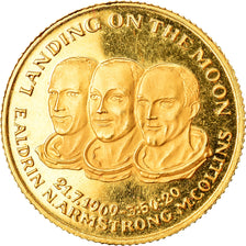 États-Unis, Médaille, Landing on the Moon, N.Amstrong, 1969, SPL, Or
