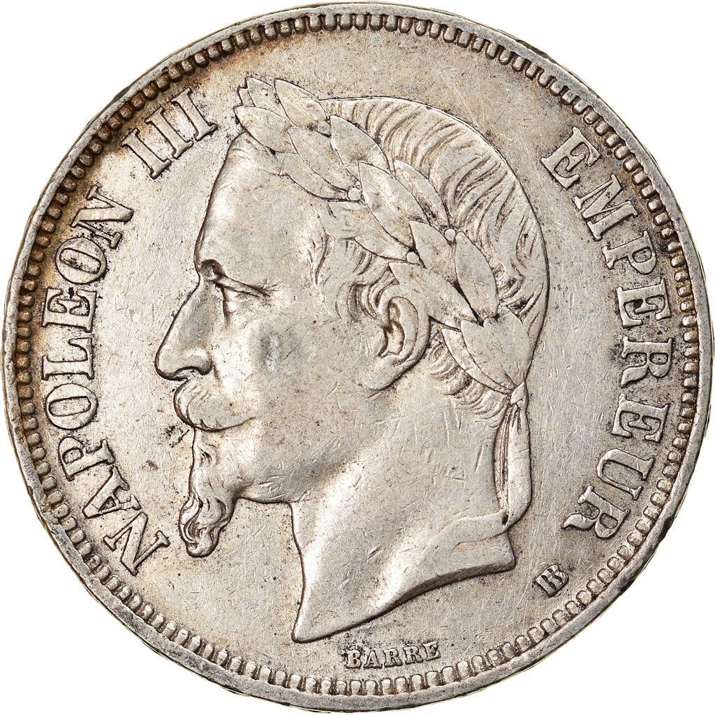 Coin, France, Napoléon III, 5 Francs, 1869, Strasbourg, EF(40-45), Silver