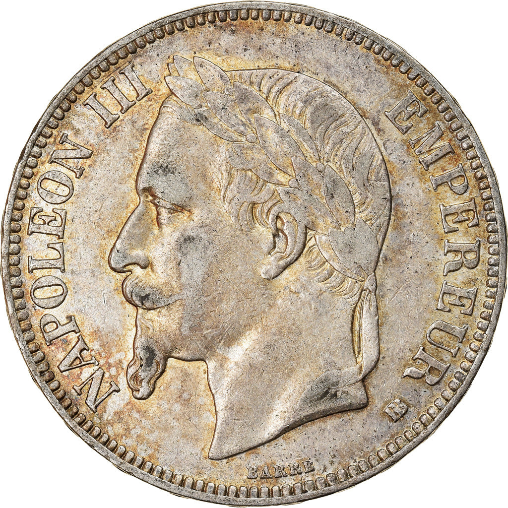 Coin, France, Napoléon III, 5 Francs, 1869, Strasbourg, EF(40-45), Silver