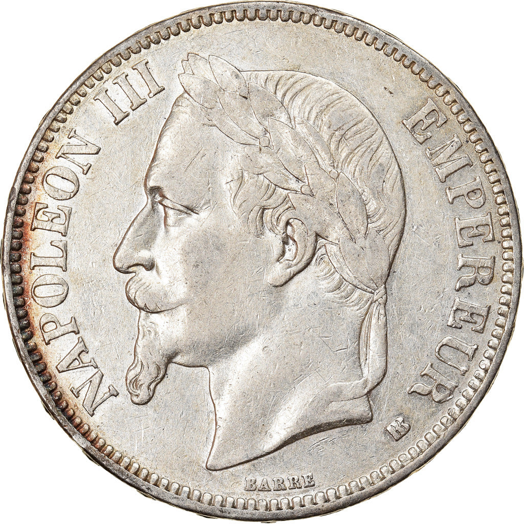 Monnaie, France, Napoléon III, 5 Francs, 1869, Strasbourg, TTB, Argent