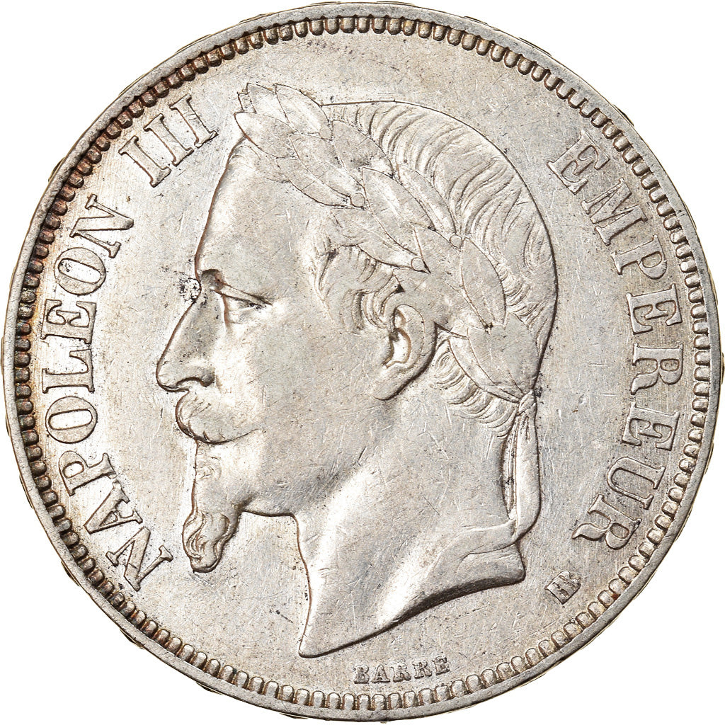 Monnaie, France, Napoléon III, 5 Francs, 1869, Strasbourg, TTB, Argent