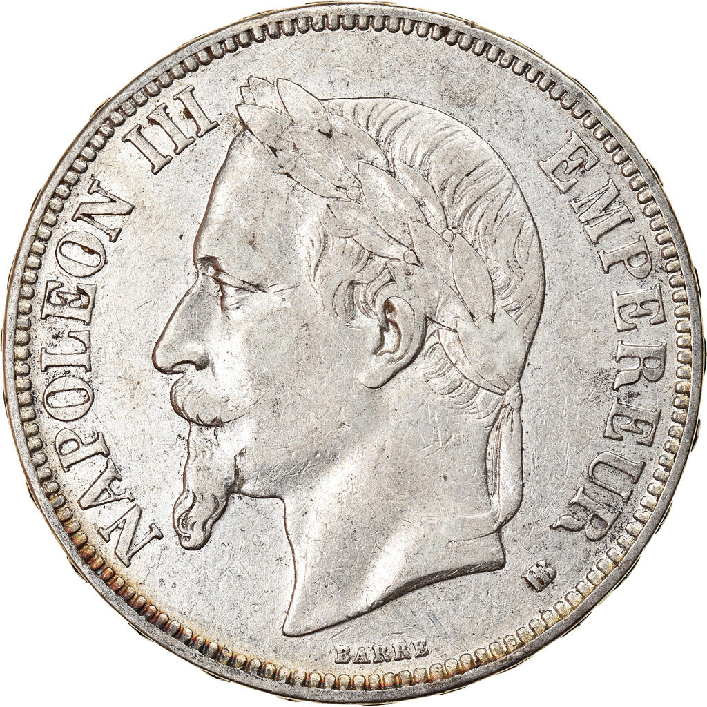 Coin, France, Napoléon III, 5 Francs, 1869, Strasbourg, EF(40-45), Silver