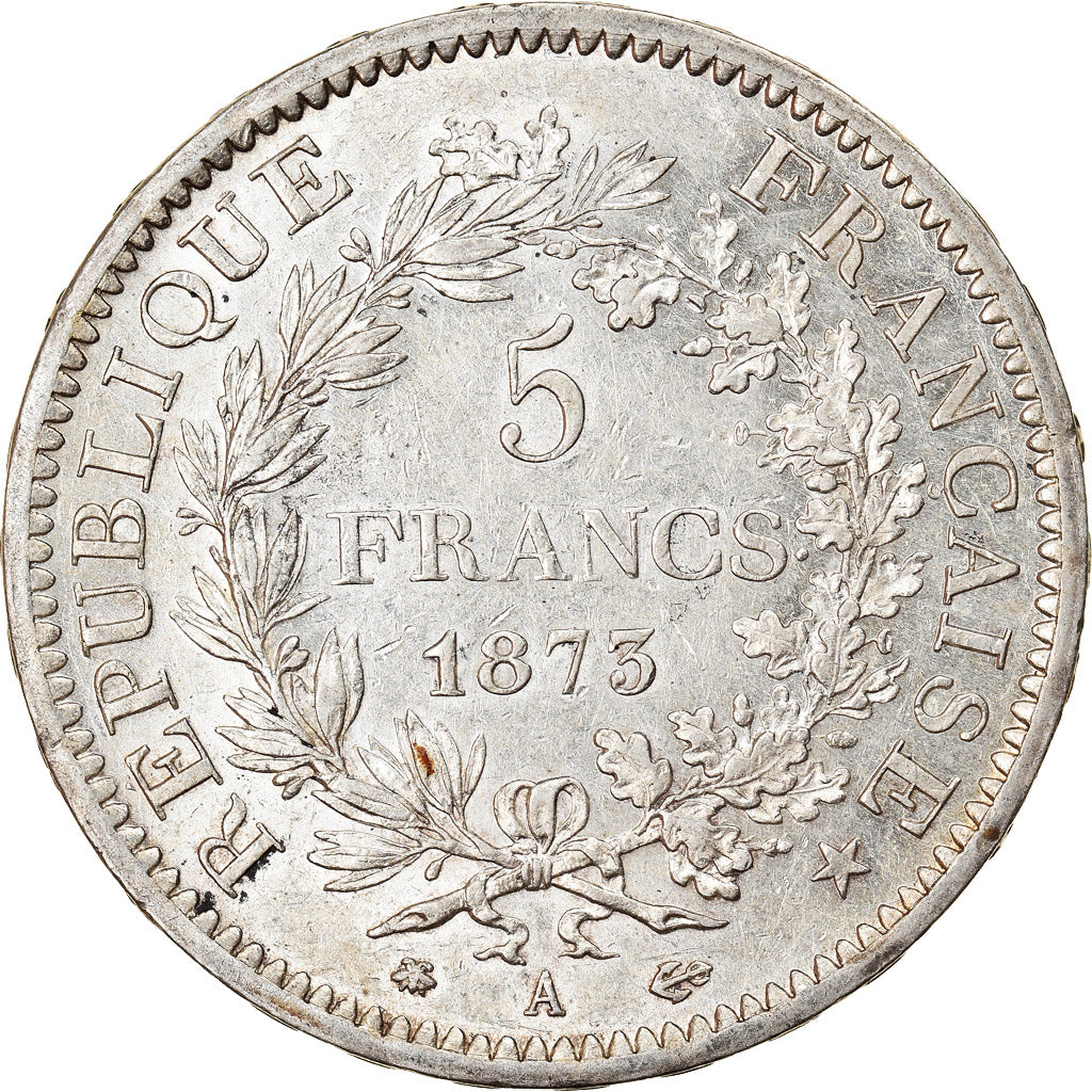 Coin, France, Hercule, 5 Francs, 1873, Paris, AU(50-53), Silver, KM:820.1