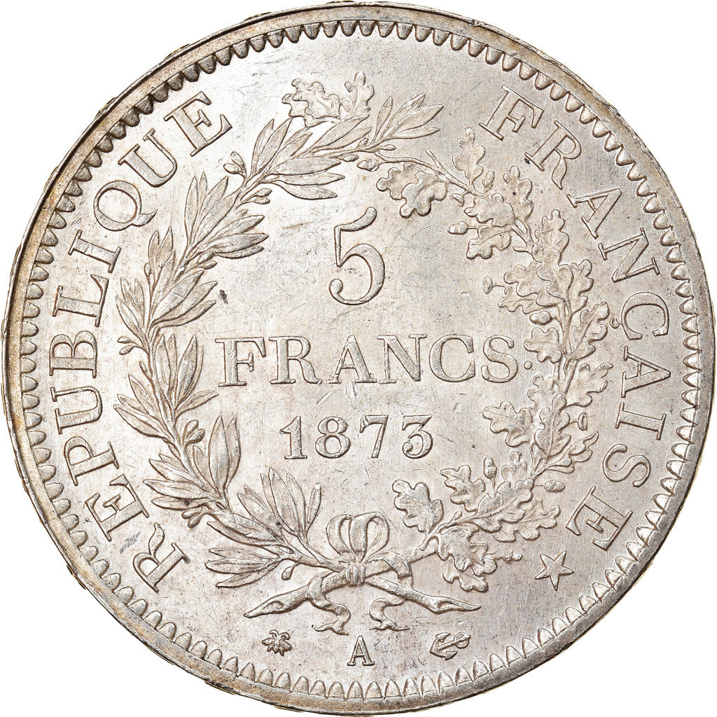 Coin, France, Hercule, 5 Francs, 1873, Paris, MS(60-62), Silver, KM:820.1