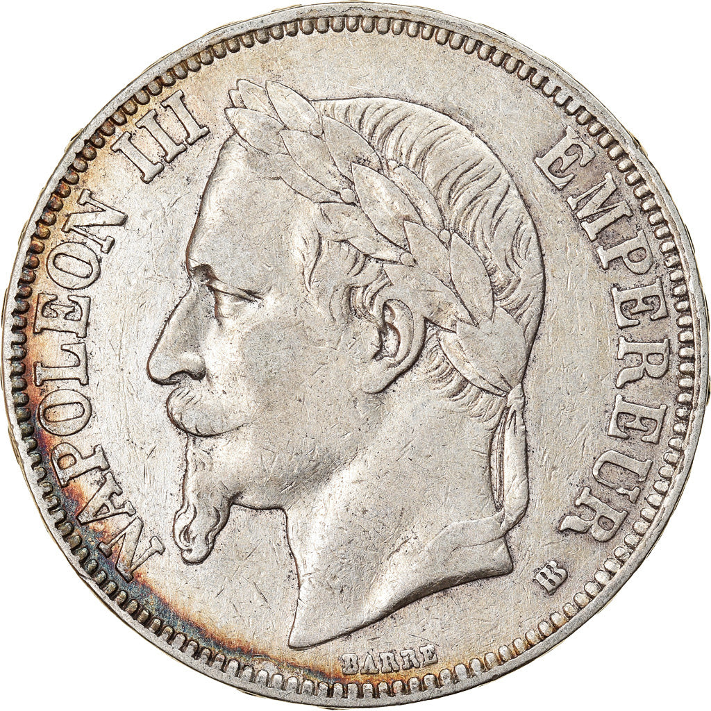 Monnaie, France, Napoléon III, 5 Francs, 1868, Strasbourg, TTB, Argent