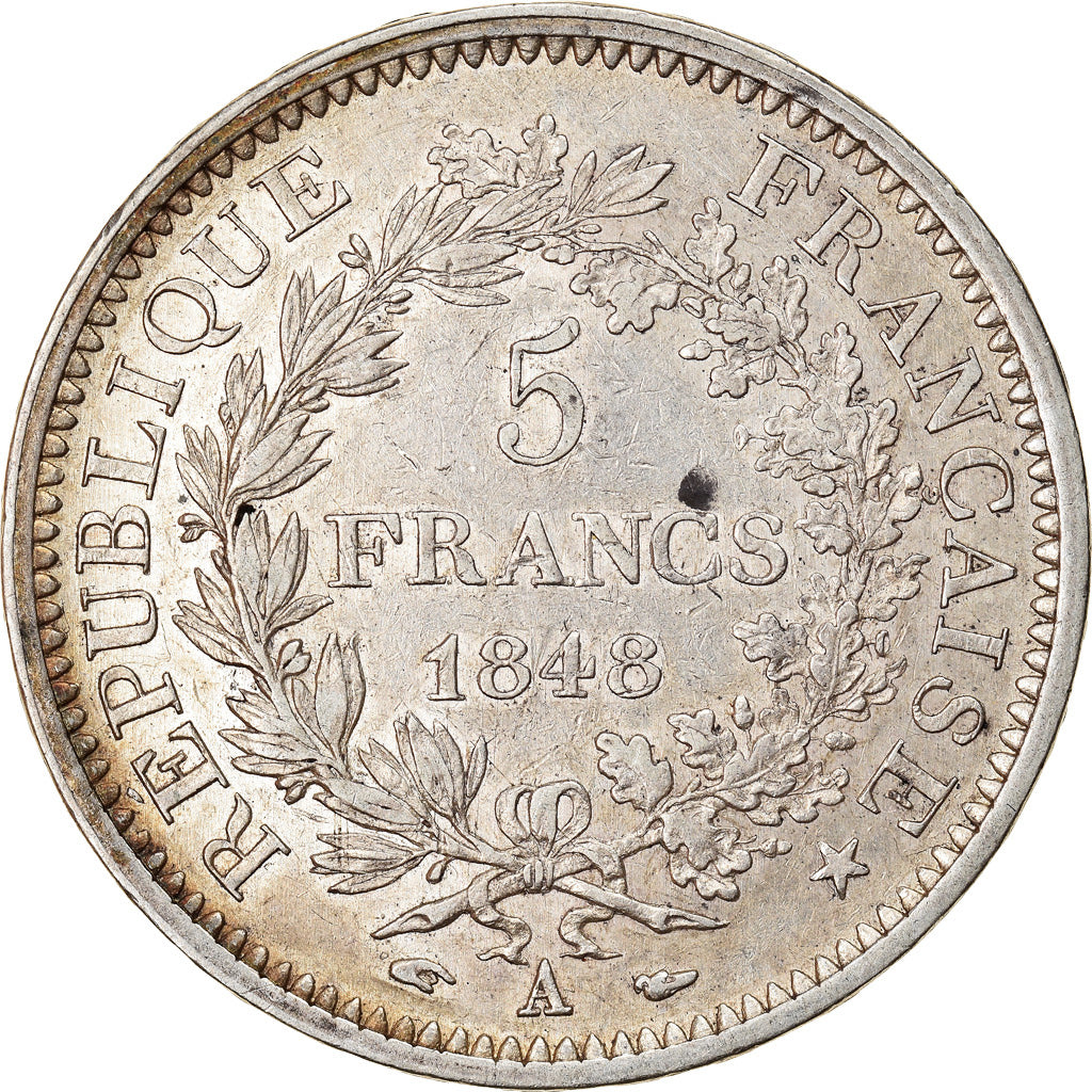 Monnaie, France, Hercule, 5 Francs, 1848, Paris, TTB+, Argent, Gadoury:683