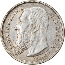 Coin, Belgium, 2 Francs, 2 Frank, 1909, AU(50-53), Silver, KM:59