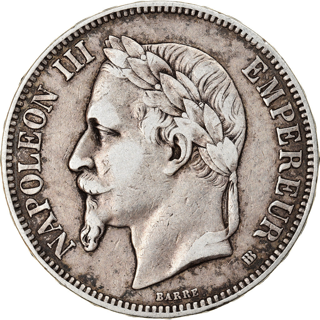 Monnaie, France, Napoléon III, 5 Francs, 1868, Strasbourg, TTB, Argent