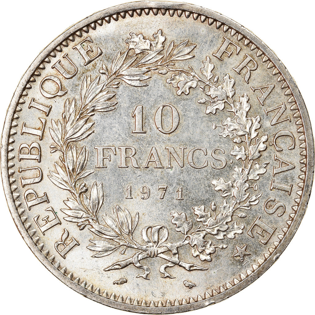 Coin, France, Hercule, 10 Francs, 1971, Paris, MS(60-62), Silver, KM:932, Le