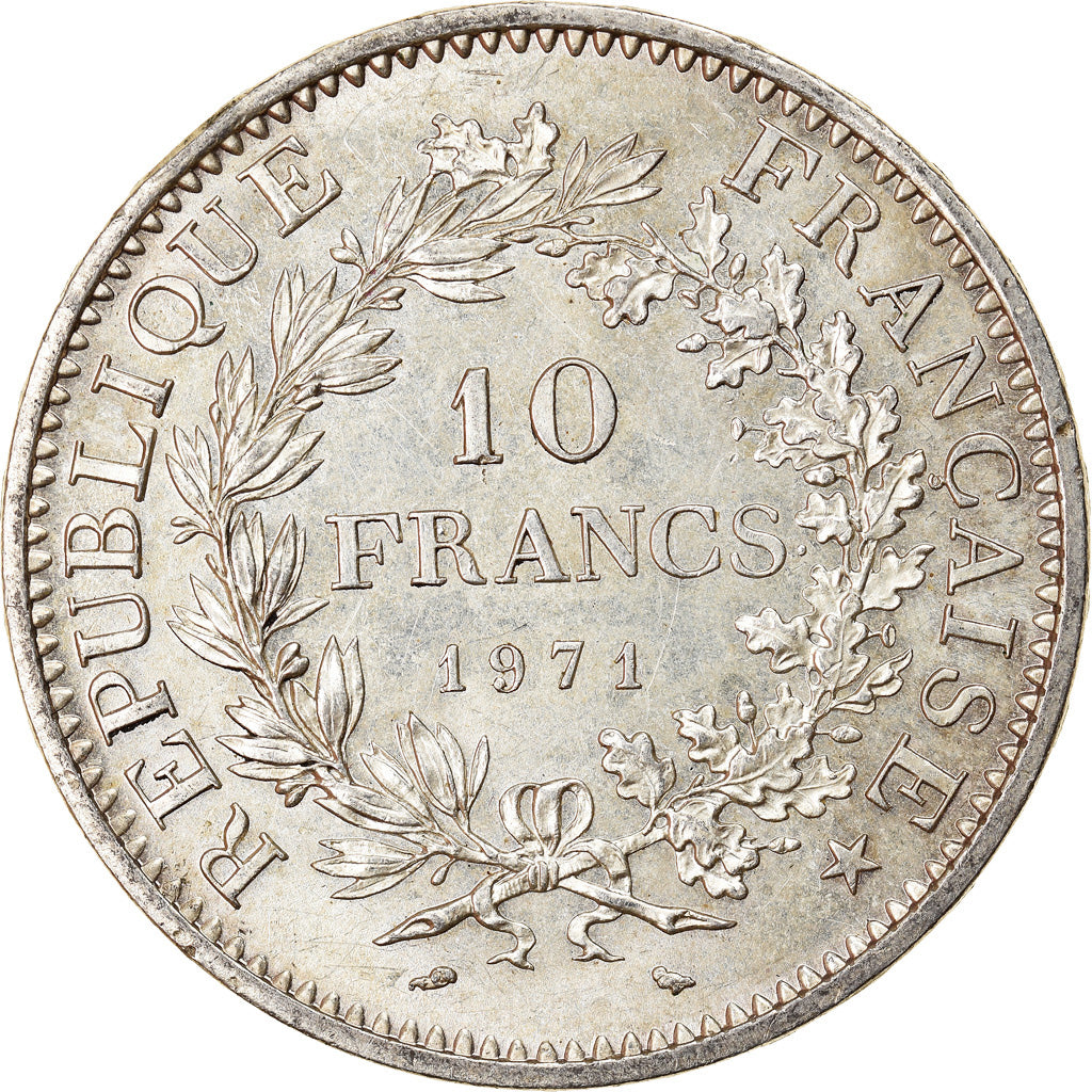 Coin, France, Hercule, 10 Francs, 1971, Paris, MS(60-62), Silver, KM:932, Le