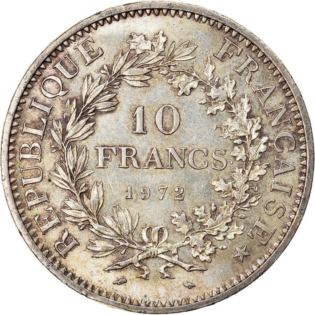 Munten, Frankrijk, Hercule, 10 Francs, 1972, Paris, PR+, Zilver, KM:932