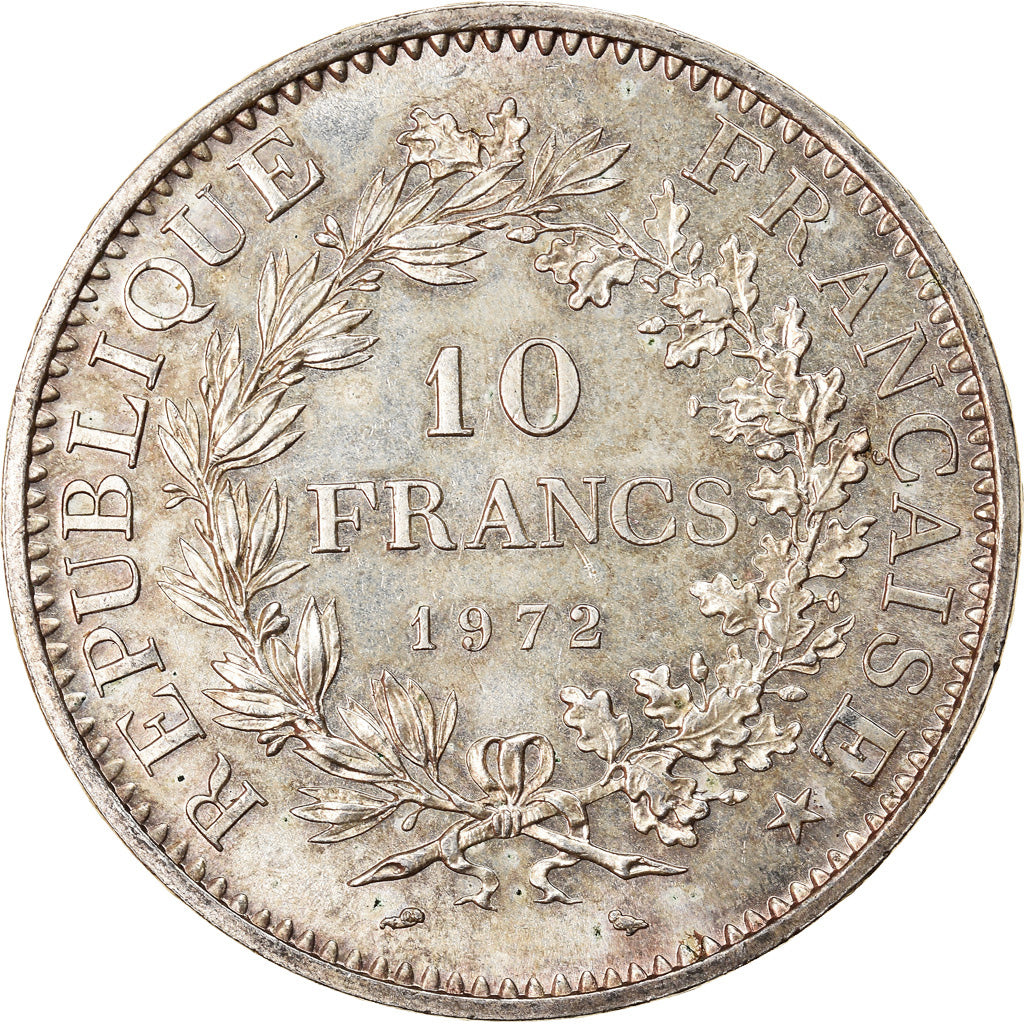 Coin, France, Hercule, 10 Francs, 1972, Paris, MS(60-62), Silver, KM:932