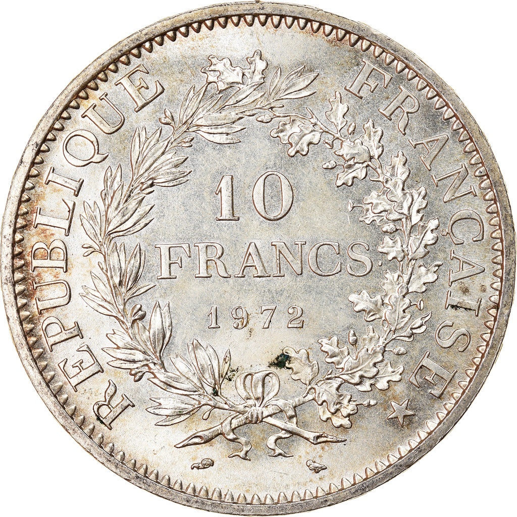 Coin, France, Hercule, 10 Francs, 1972, Paris, MS(63), Silver, KM:932