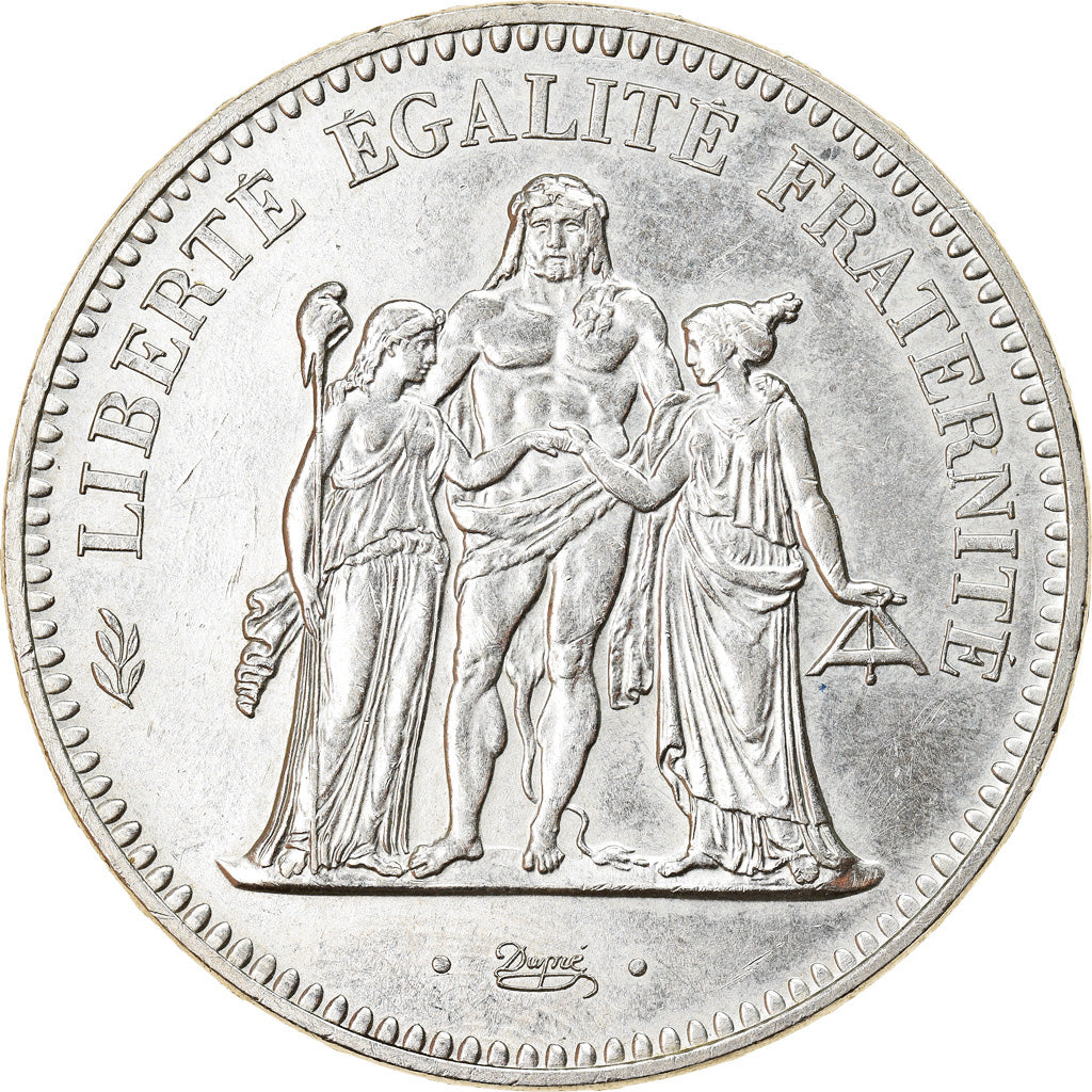 Coin, France, Hercule, 50 Francs, 1974, Avers 20 francs, AU(55-58), Silver