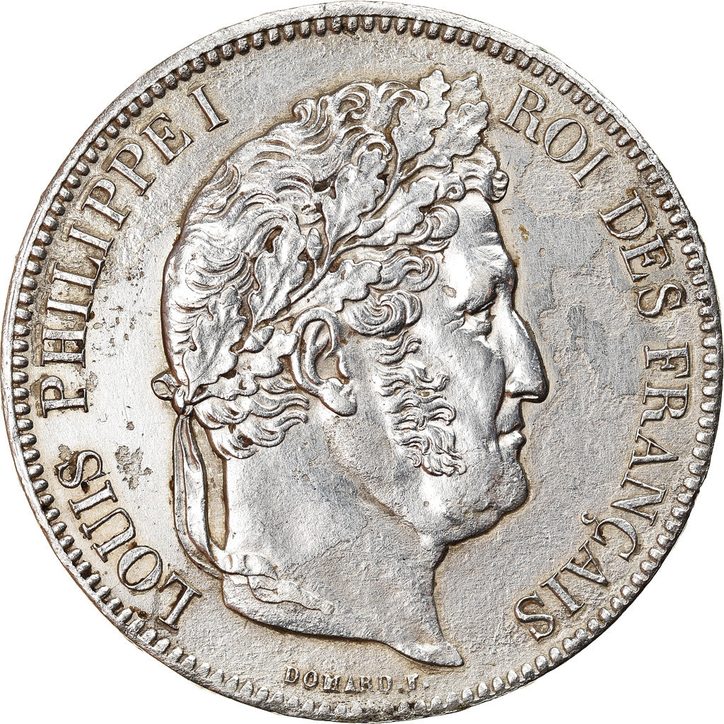Coin, France, Louis-Philippe, 5 Francs, 1833, La Rochelle, EF(40-45), Silver