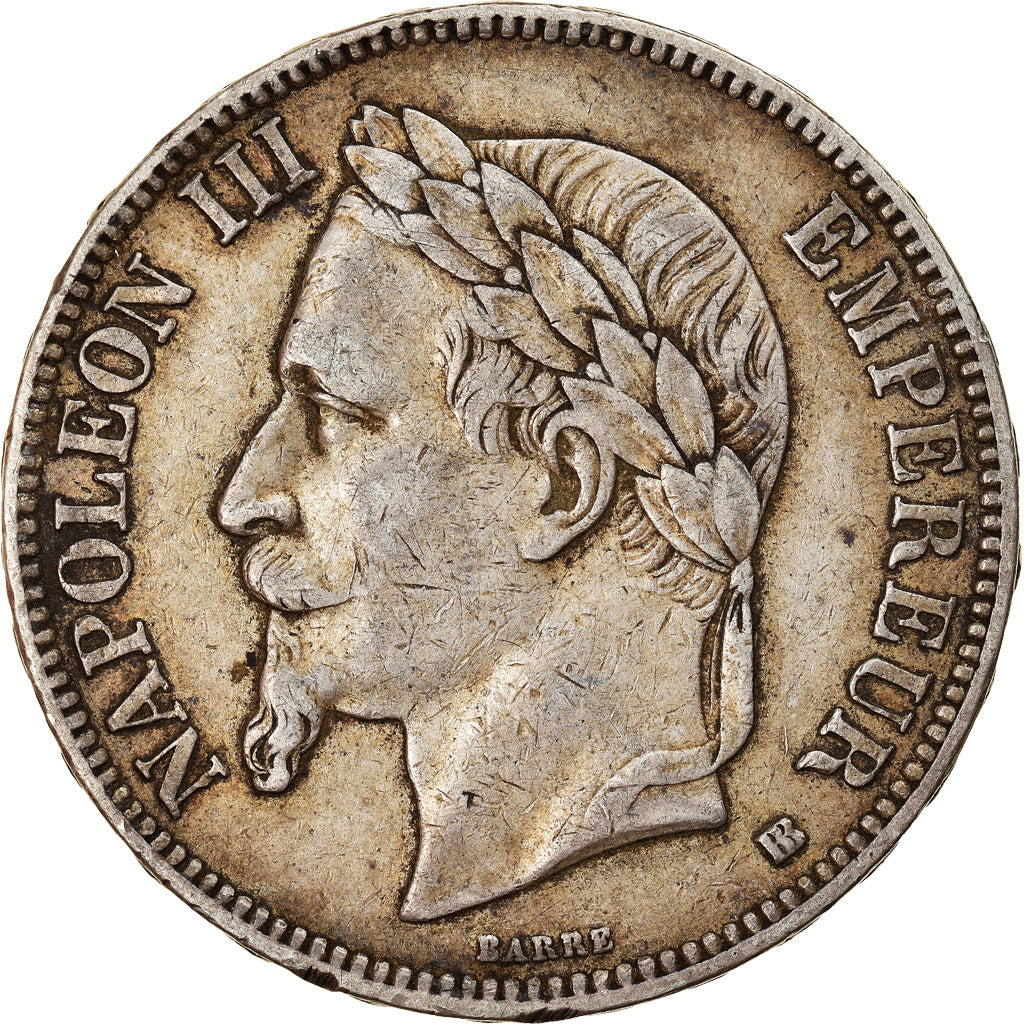 Monnaie, France, Napoléon III, 5 Francs, 1868, Strasbourg, TTB, Argent