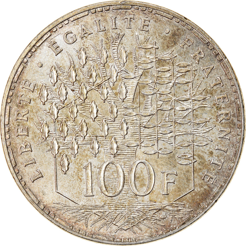 Coin, France, Panthéon, 100 Francs, 1985, Paris, AU(55-58), Silver, KM:951.1