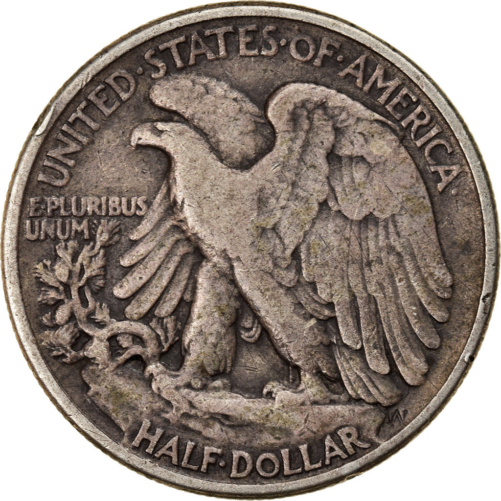 Coin, United States, Walking Liberty Half Dollar, Half Dollar, 1943, U.S. Mint