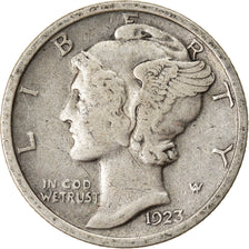 Coin, United States, Mercury Dime, Dime, 1923, U.S. Mint, Philadelphia