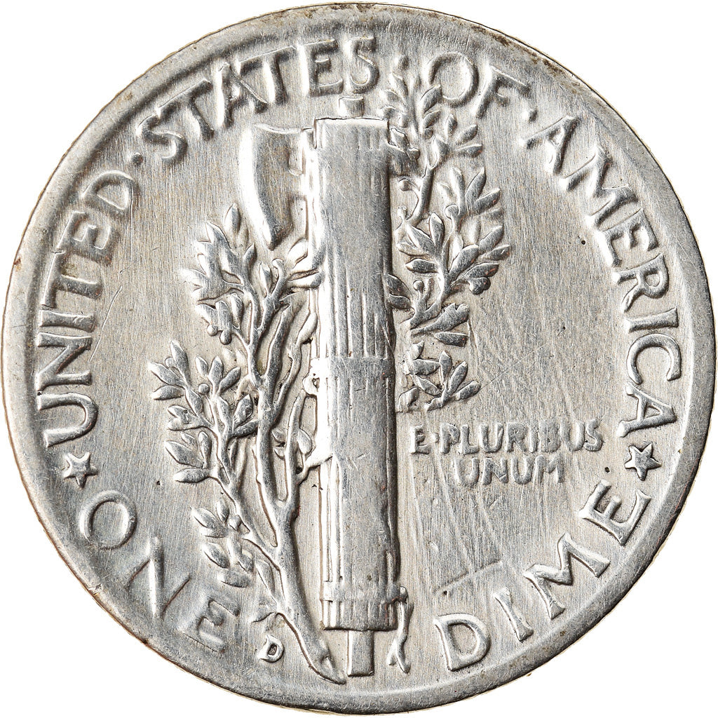Coin, United States, Mercury Dime, Dime, 1940, U.S. Mint, Denver, VF(20-25)