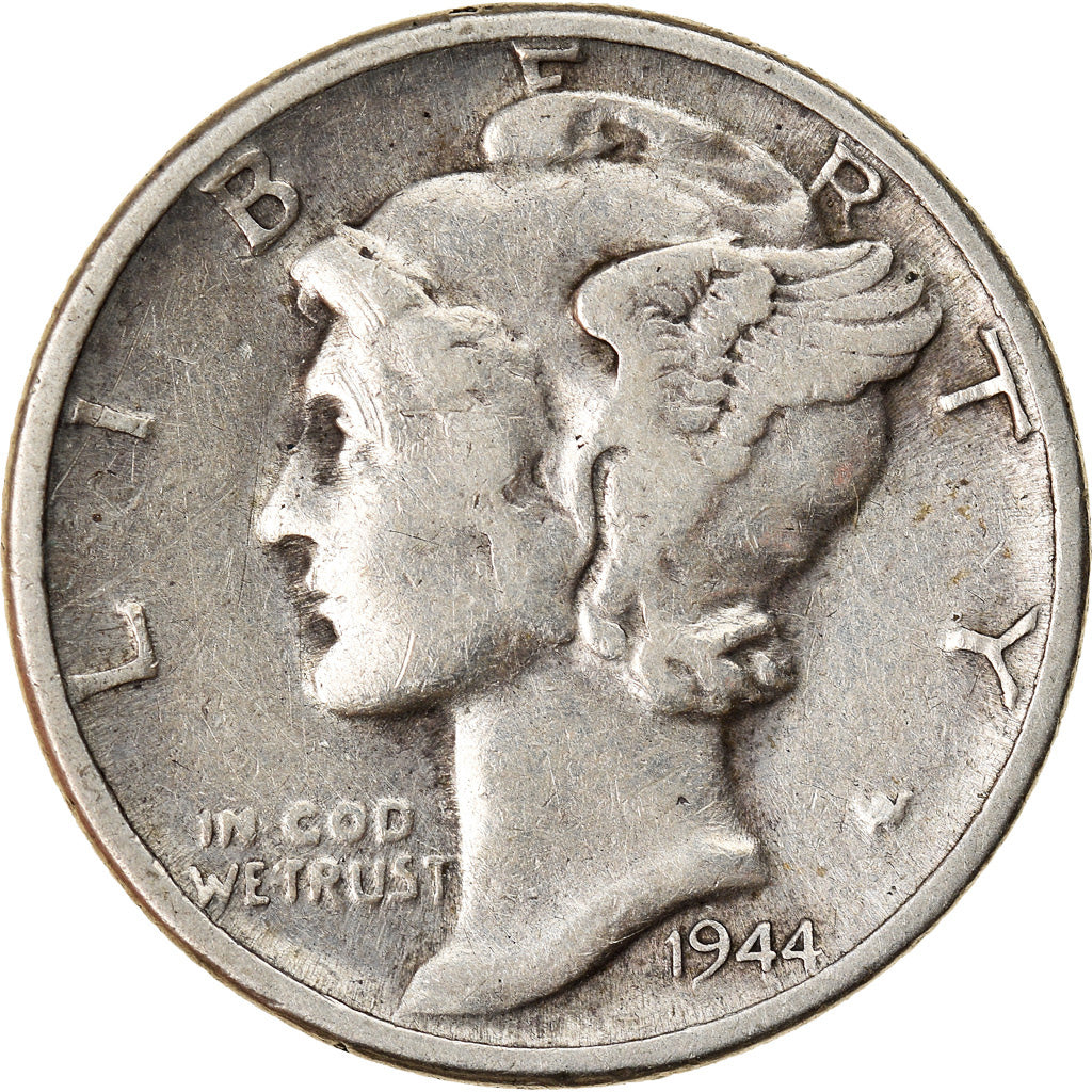 Münze, Vereinigte Staaten, Mercury Dime, Dime, 1944, U.S. Mint, Philadelphia