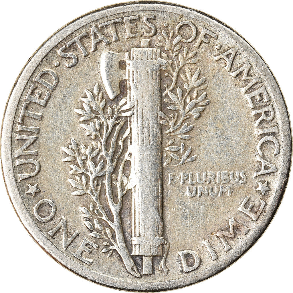 Coin, United States, Mercury Dime, Dime, 1944, U.S. Mint, Philadelphia