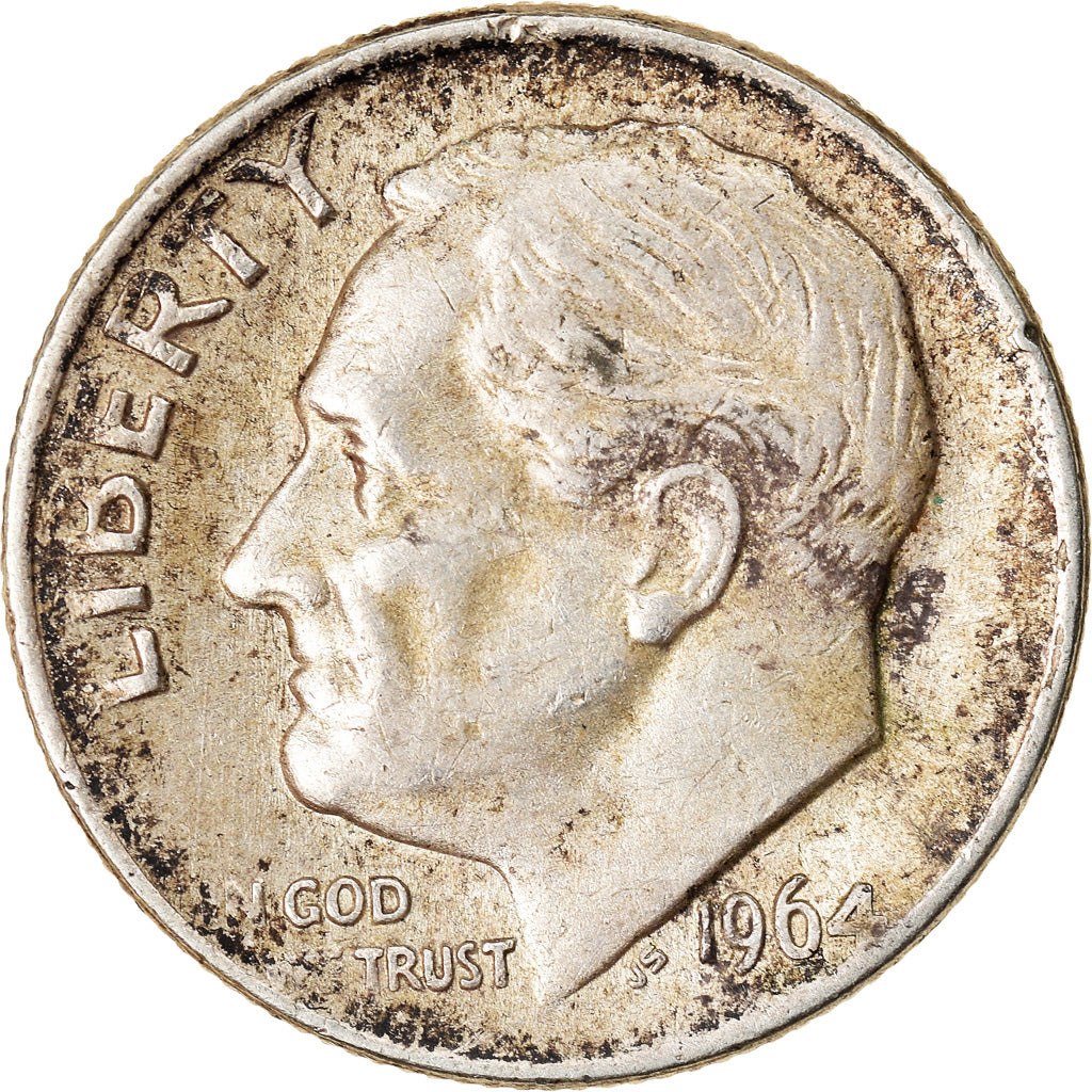 Münze, Vereinigte Staaten, Roosevelt Dime, Dime, 1964, U.S. Mint, Philadelphia