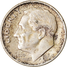 Monnaie, États-Unis, Roosevelt Dime, Dime, 1964, U.S. Mint, Philadelphie, TTB+
