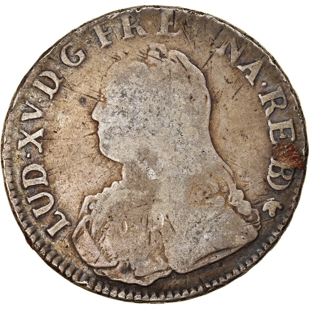 Coin, France, Louis XV, Écu de Béarn aux branches d'olivier, Ecu, 1736, Pau