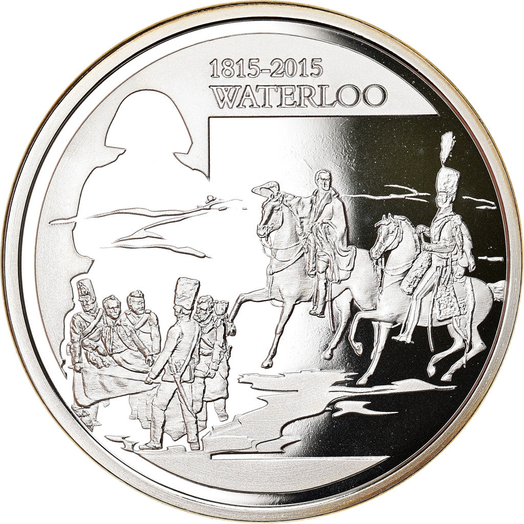 Belgium, 10 Euro, Bataille de Waterloo, 2015, MS(65-70), Silver, KM:348