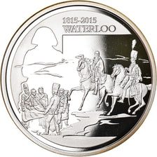 Belgium, 10 Euro, Bataille de Waterloo, 2015, MS(65-70), Silver, KM:348