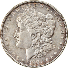 Coin, United States, Morgan Dollar, Dollar, 1881, U.S. Mint, EF(40-45), Silver