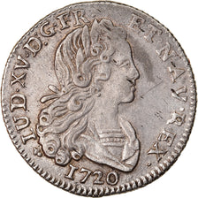 Monnaie, France, Louis XV, Petit Louis d'argent (3 livres), 1/3 Ecu, 1720, La