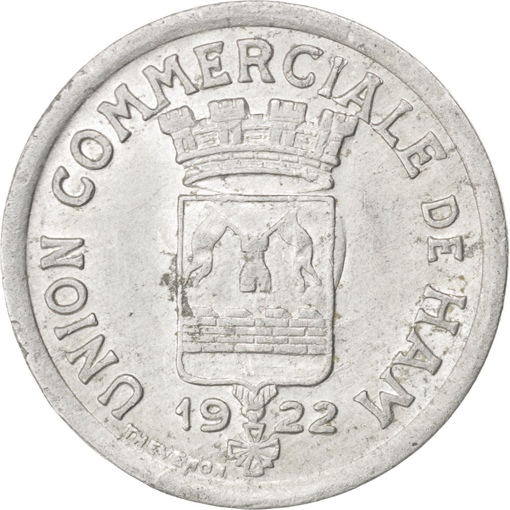 France, 25 Centimes, 1922, EF(40-45), Aluminium, Elie #10.3, 2.00