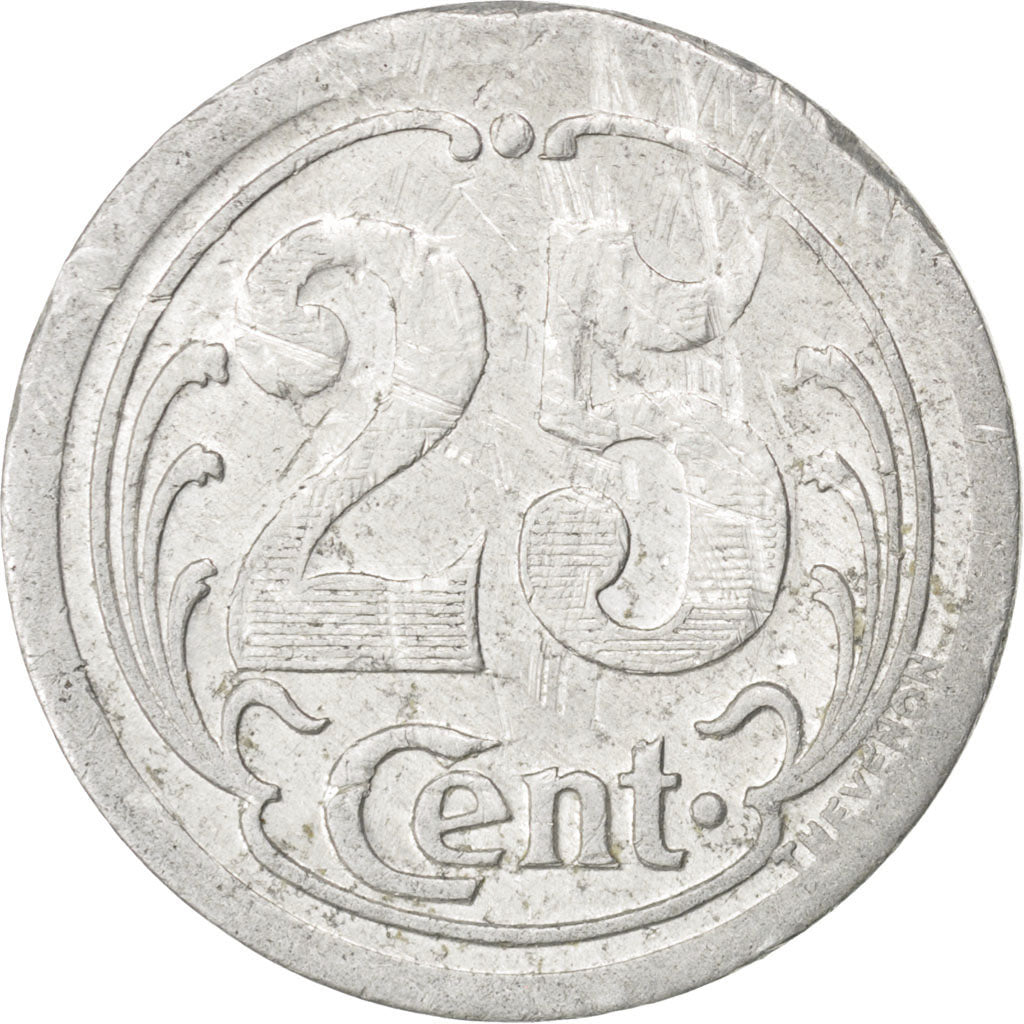 France, 25 Centimes, 1922, EF(40-45), Aluminium, Elie #10.3, 2.00