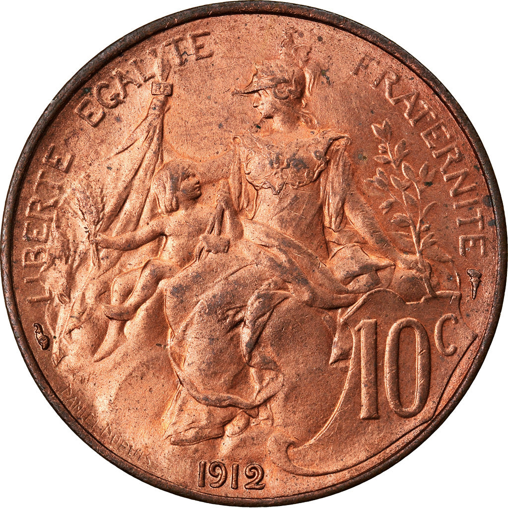Coin, France, Dupuis, 10 Centimes, 1912, Paris, MS(60-62), Bronze, KM:843