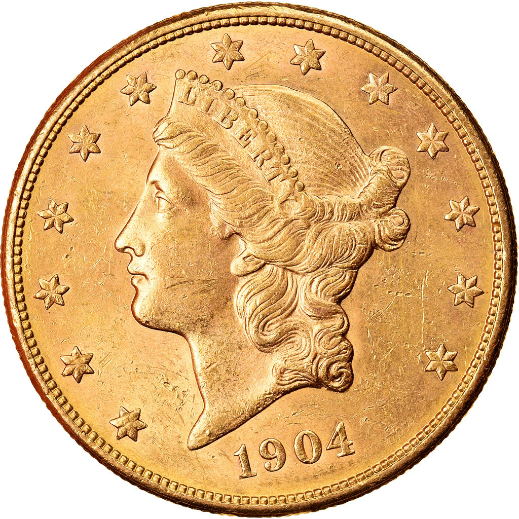 Monnaie, États-Unis, Liberty Head, $20, Double Eagle, 1904, San Francisco, SUP