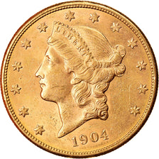 Monnaie, États-Unis, Liberty Head, $20, Double Eagle, 1904, San Francisco, SUP