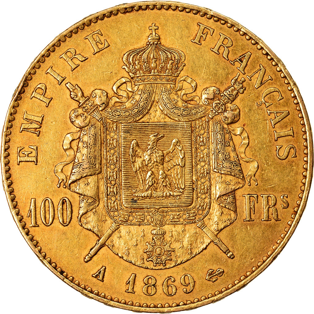 Monnaie, France, Napoleon III, Napoléon III, 100 Francs, 1869, Paris, TTB+, Or