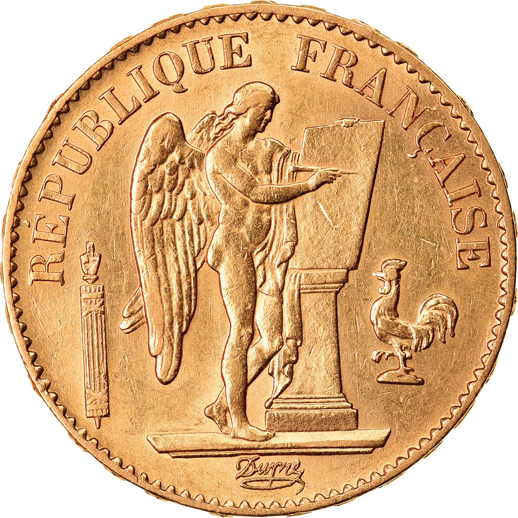 Moneta, Francia, Génie, 20 Francs, 1886, Paris, SPL-, Oro, KM:825, Gadoury:1063