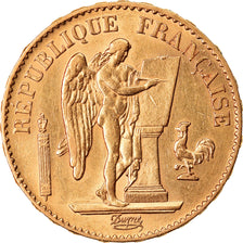Moneta, Francia, Génie, 20 Francs, 1886, Paris, SPL-, Oro, KM:825, Gadoury:1063