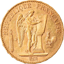 Moneda, Francia, Génie, 20 Francs, 1889, Paris, MBC+, Oro, KM:825, Gadoury:1063