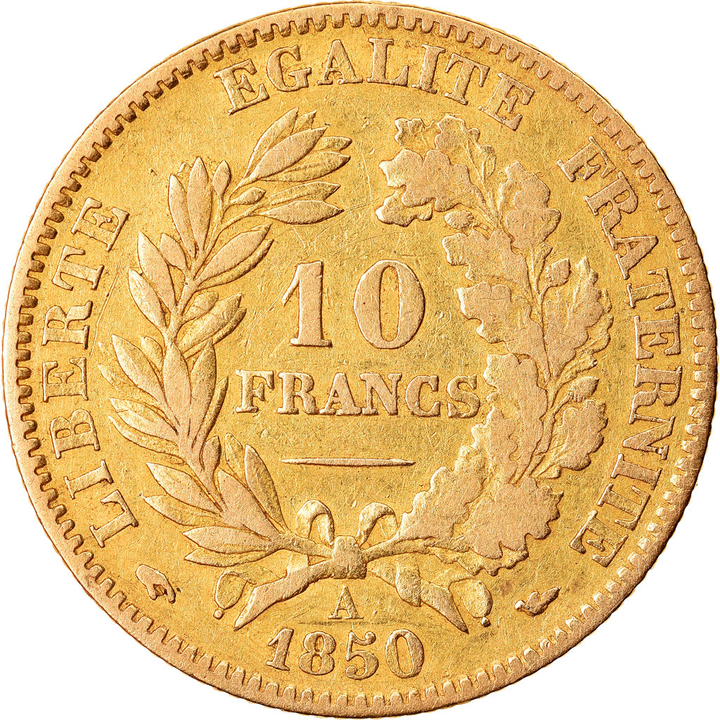 Coin, France, Cérès, 10 Francs, 1850, Paris, EF(40-45), Gold, KM:770