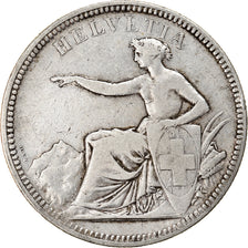 Coin, Switzerland, Helvetia, 5 Francs, 1874, Bern, VF(30-35), Silver, KM:11