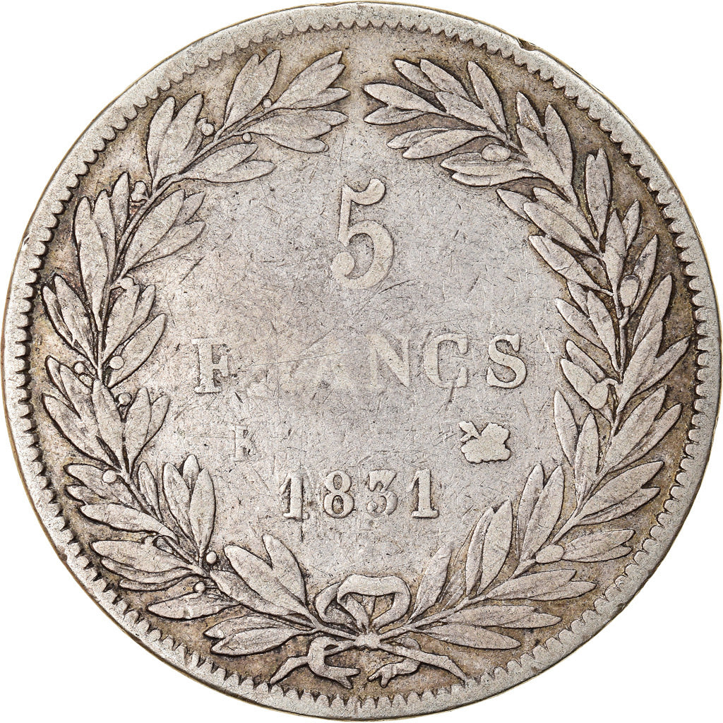 Monnaie, France, Louis-Philippe, 5 Francs, 1831, Bordeaux, TB+, Argent
